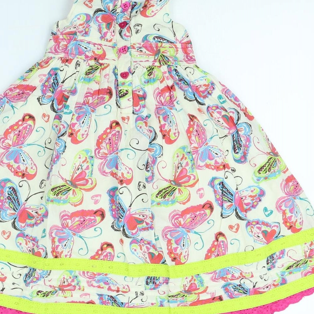 George Girls White Animal Print  Fit & Flare  Size 18 Months  - Butterflies