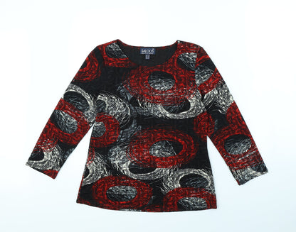 Additional front view of Saloos women’s black jumper, size UK 12