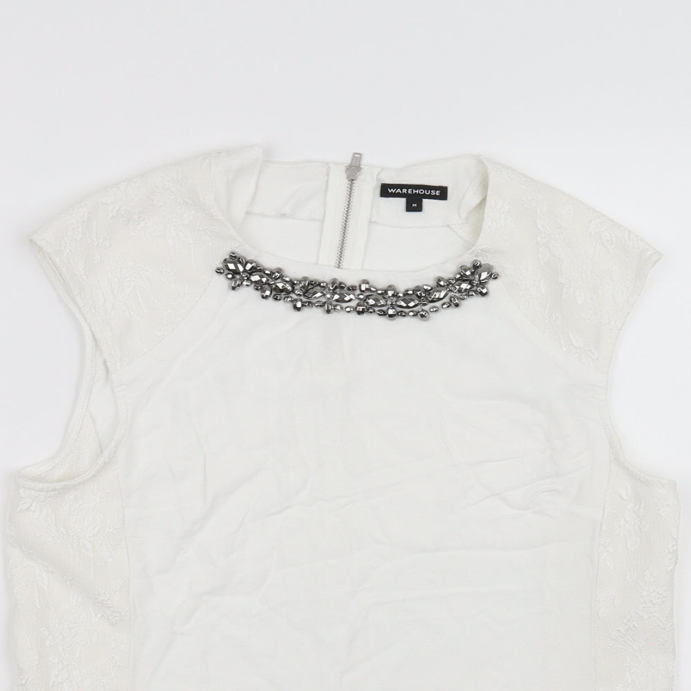 Warehouse Womens White   Basic Tank Size M