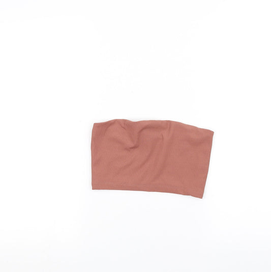 Primark Womens Brown   Cropped T-Shirt Size XS