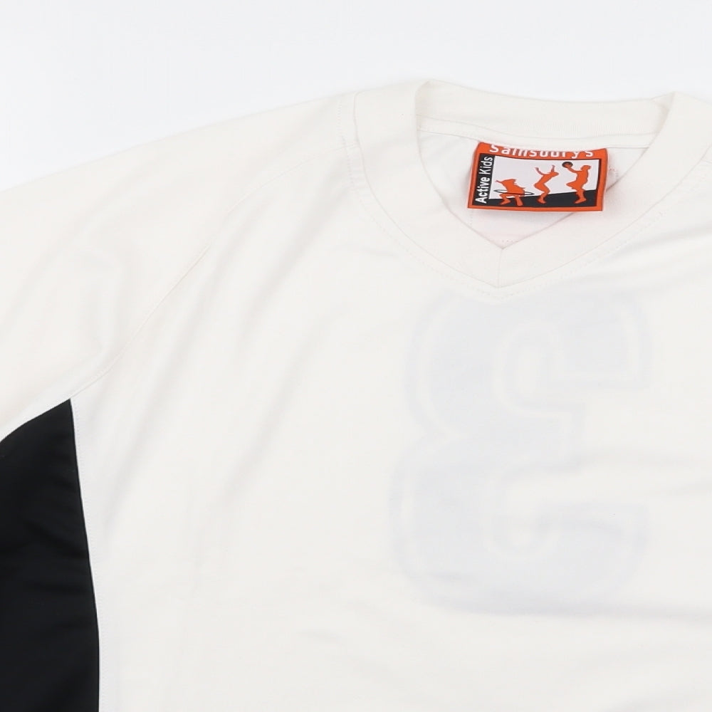 Preworn Boys White   Pullover Jumper Size M