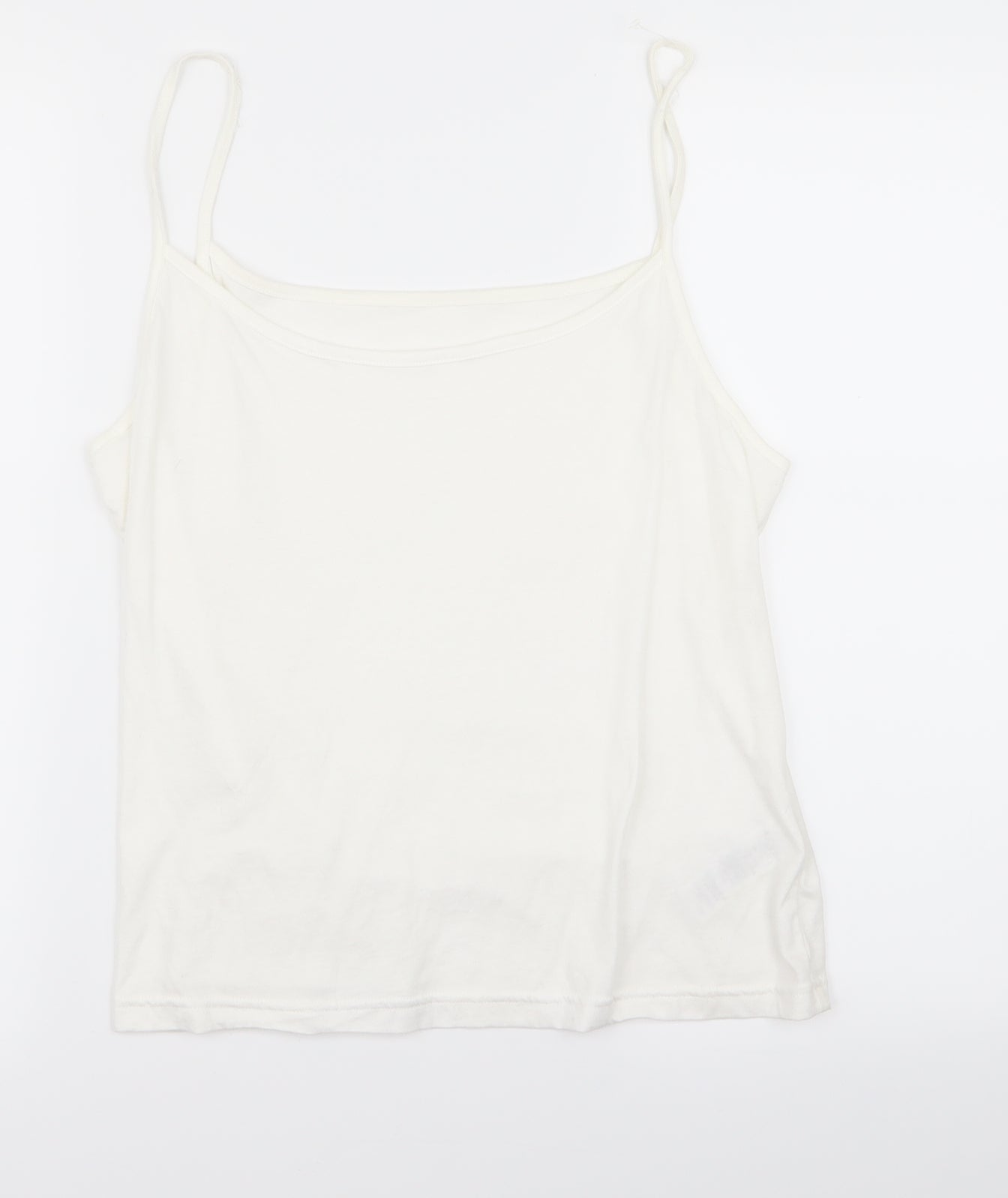 Preworn Womens White   Basic Tank Size 14