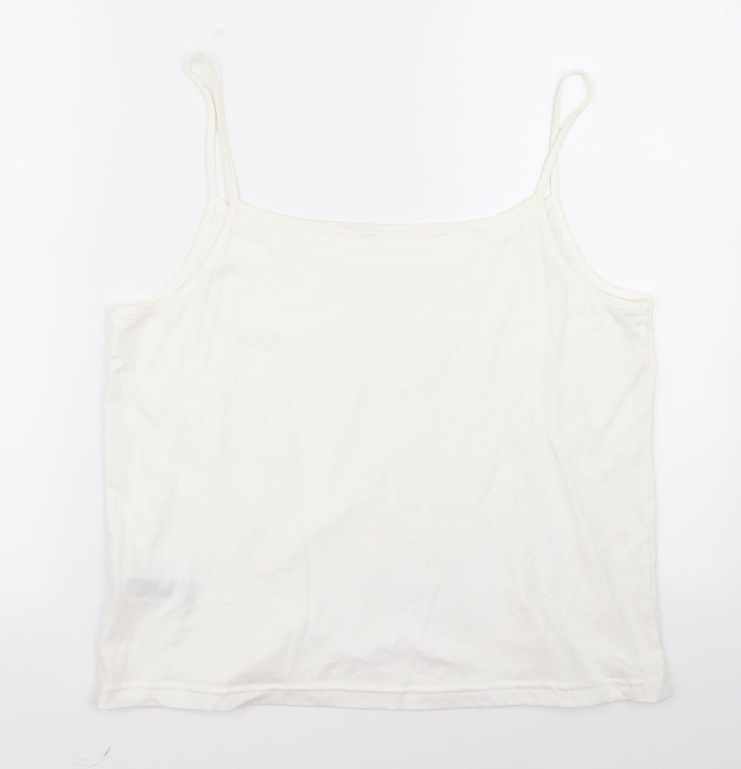 Preworn Womens White   Basic Tank Size 14