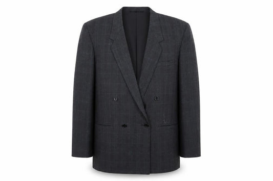 Burton Mens Black Striped  Overcoat Coat Size L