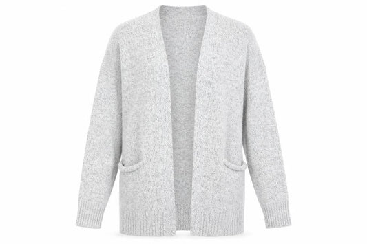Front view of Divided women’s grey cardigan jumper, size M