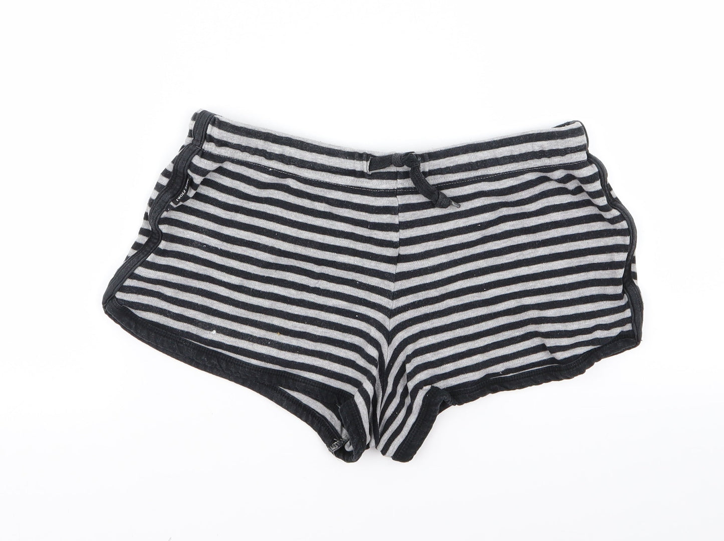 Preworn Womens Beige Striped  Hot Pants Shorts Size 12