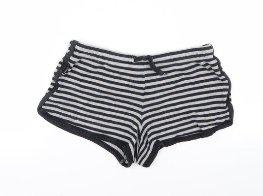 Preworn Womens Beige Striped  Hot Pants Shorts Size 12