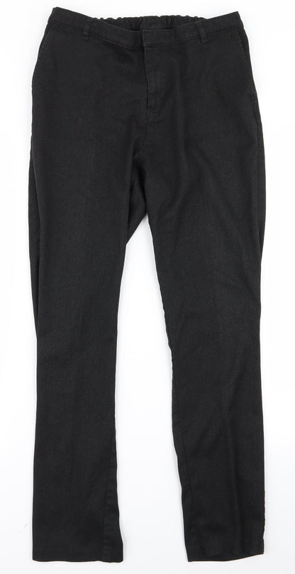 Preloved George Mens Black   Trousers  Size 16 L24 in - Front