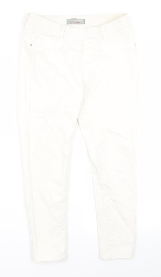 Dorothy Perkins Womens White   Trousers  Size 8 L21 in