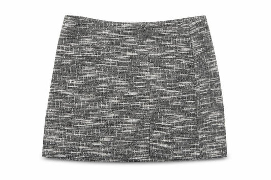 Front view of H&M women’s grey straight & pencil set, size M