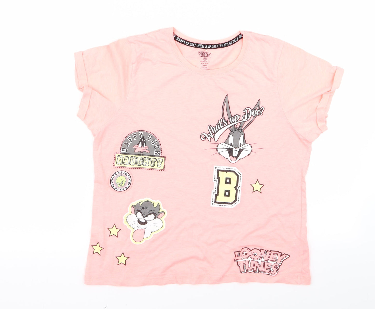 Looney Toons Womens Pink   Basic T-Shirt Size M