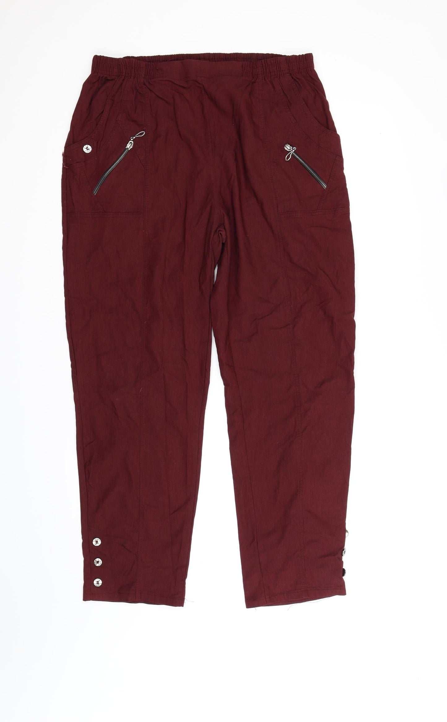 Preworn Womens Red   Trousers  Size 30 in L27 in