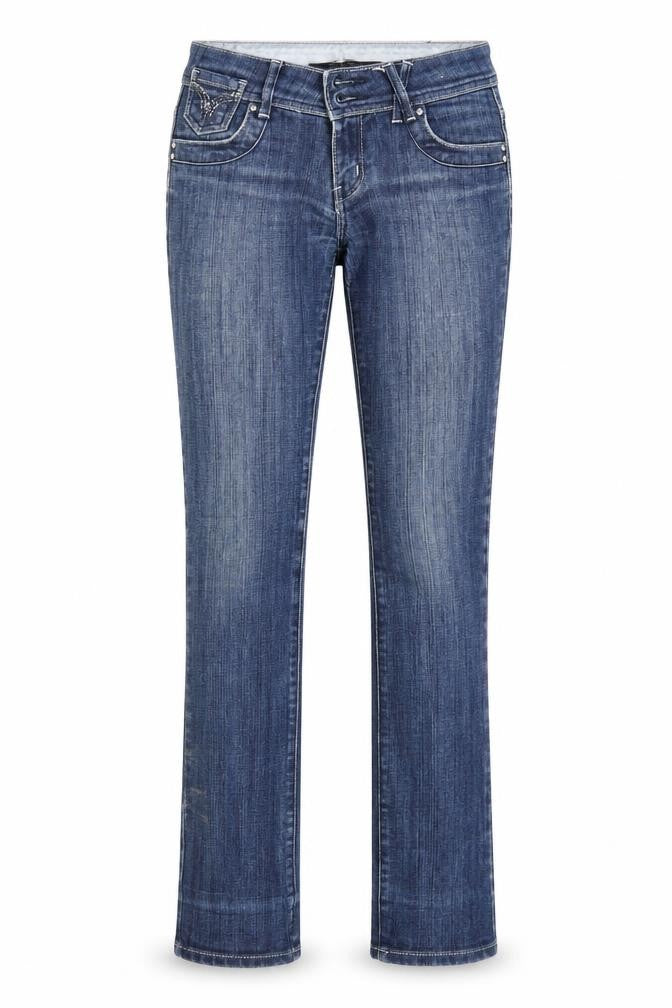 Quiz Womens Blue  Denim Straight Jeans Size 8 L31 in