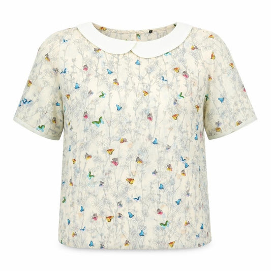 Atmosphere Womens Beige Floral  Basic Blouse Size 10