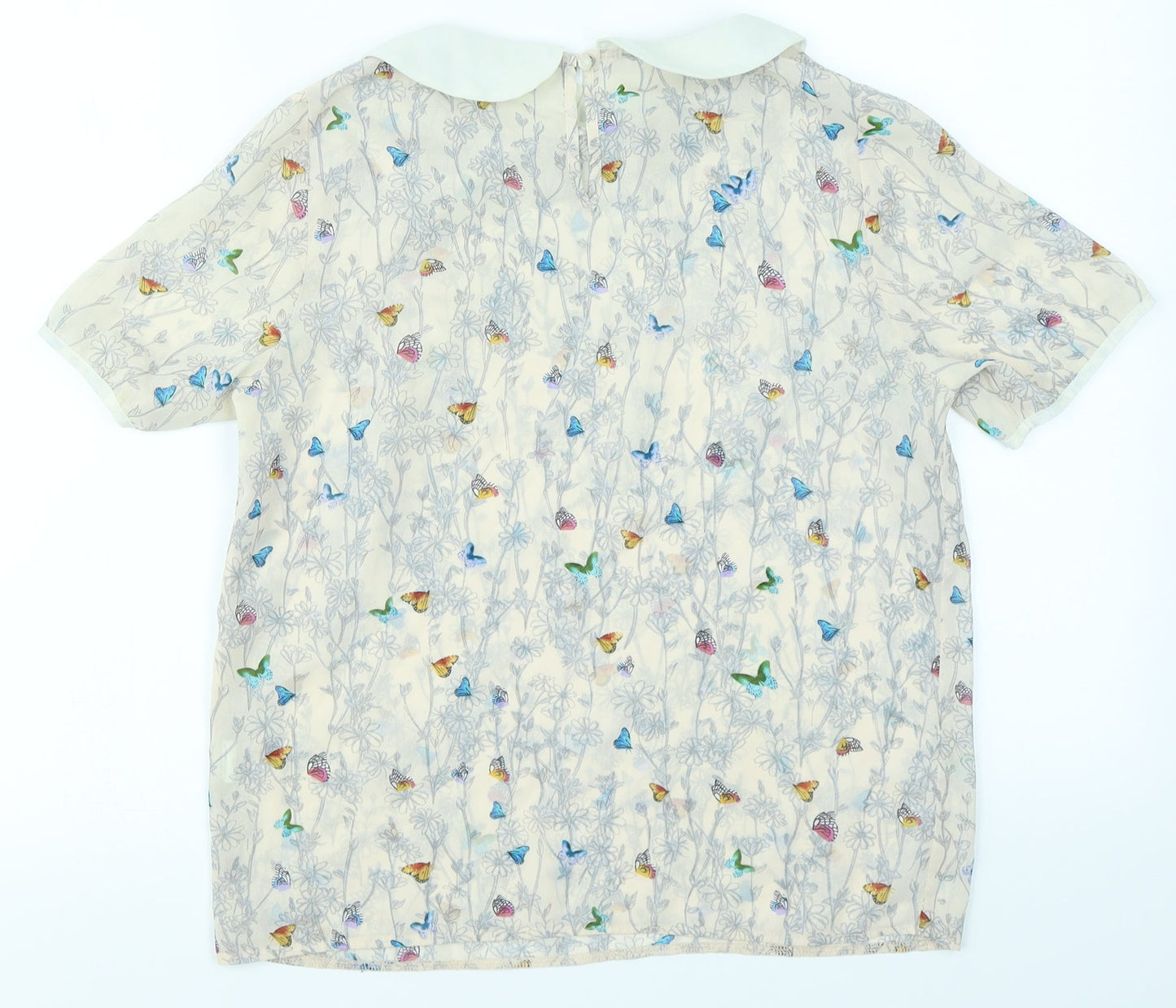 Atmosphere Womens Beige Floral  Basic Blouse Size 10
