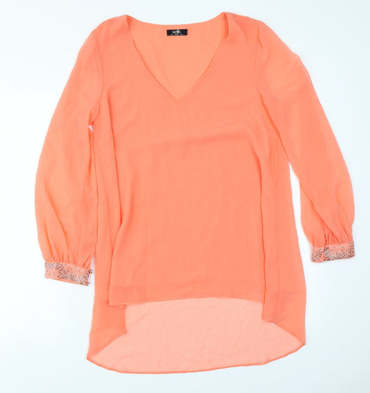 Wallis Womens Orange   Basic Blouse Size 8