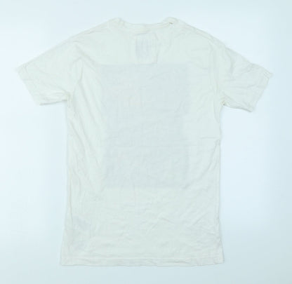Back view of Cars Jeans women’s white basic t-shirt, size UK 14