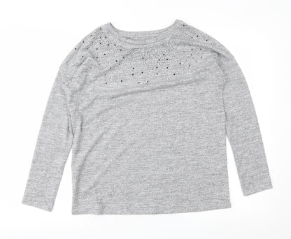 Additional front view of Tu women’s grey jumper, size UK 8