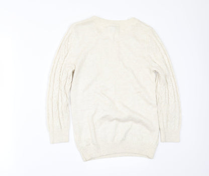 Back view of H&M women’s ivory jumper, size XS