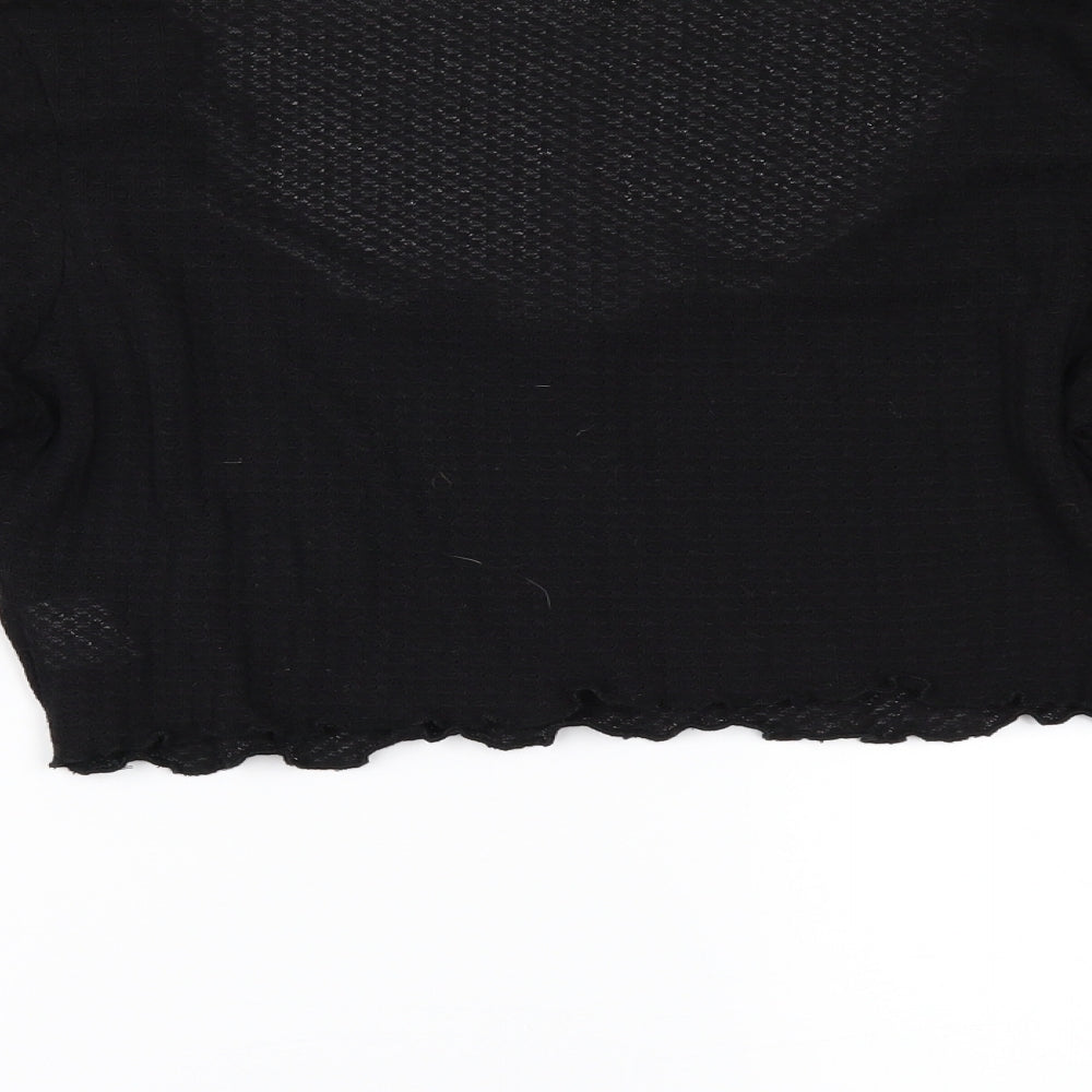 SheIn Womens Black   Cropped T-Shirt Size L