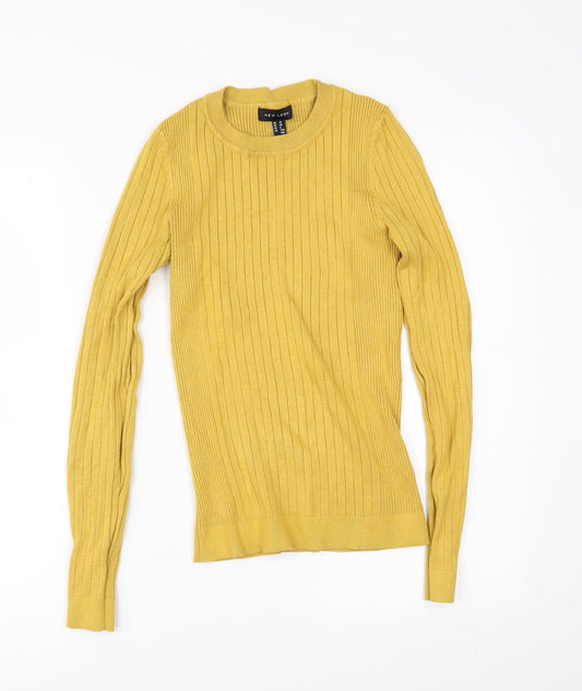 New Look Womens Yellow   Pullover Jumper Size 12