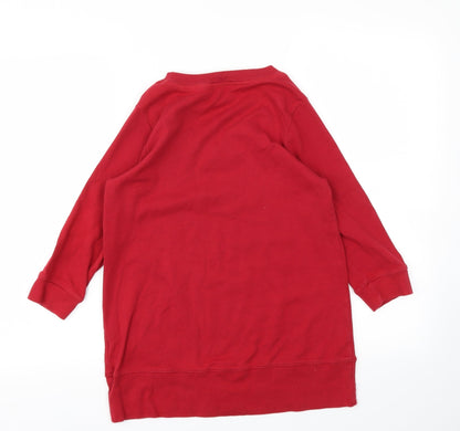 Back view of Cherokee women’s red jumper, size UK 16