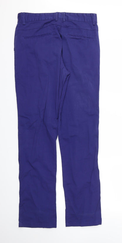Back view of EPTISON women’s blue trousers, size UK 32, 30-inch leg