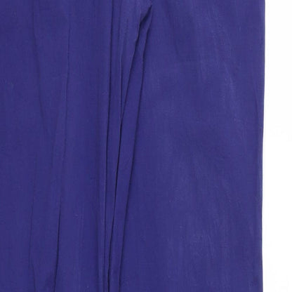 Brand and care label for EPTISON women’s blue trousers, size UK 32, 30-inch leg