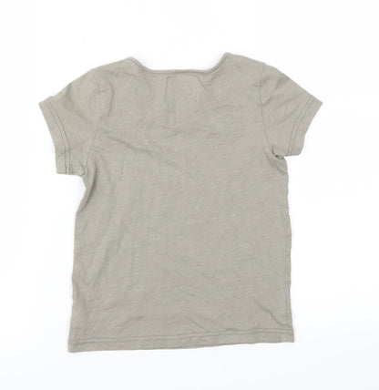 Back view of PAUL & JOE girls’ green basic t-shirt, size 5, years