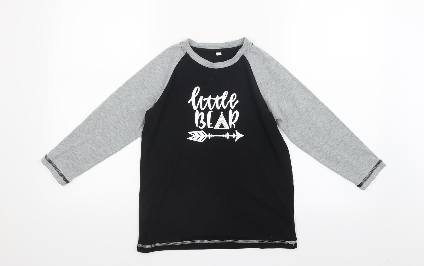 PatPat Boys Black   Basic T-Shirt Size 8-9 Years