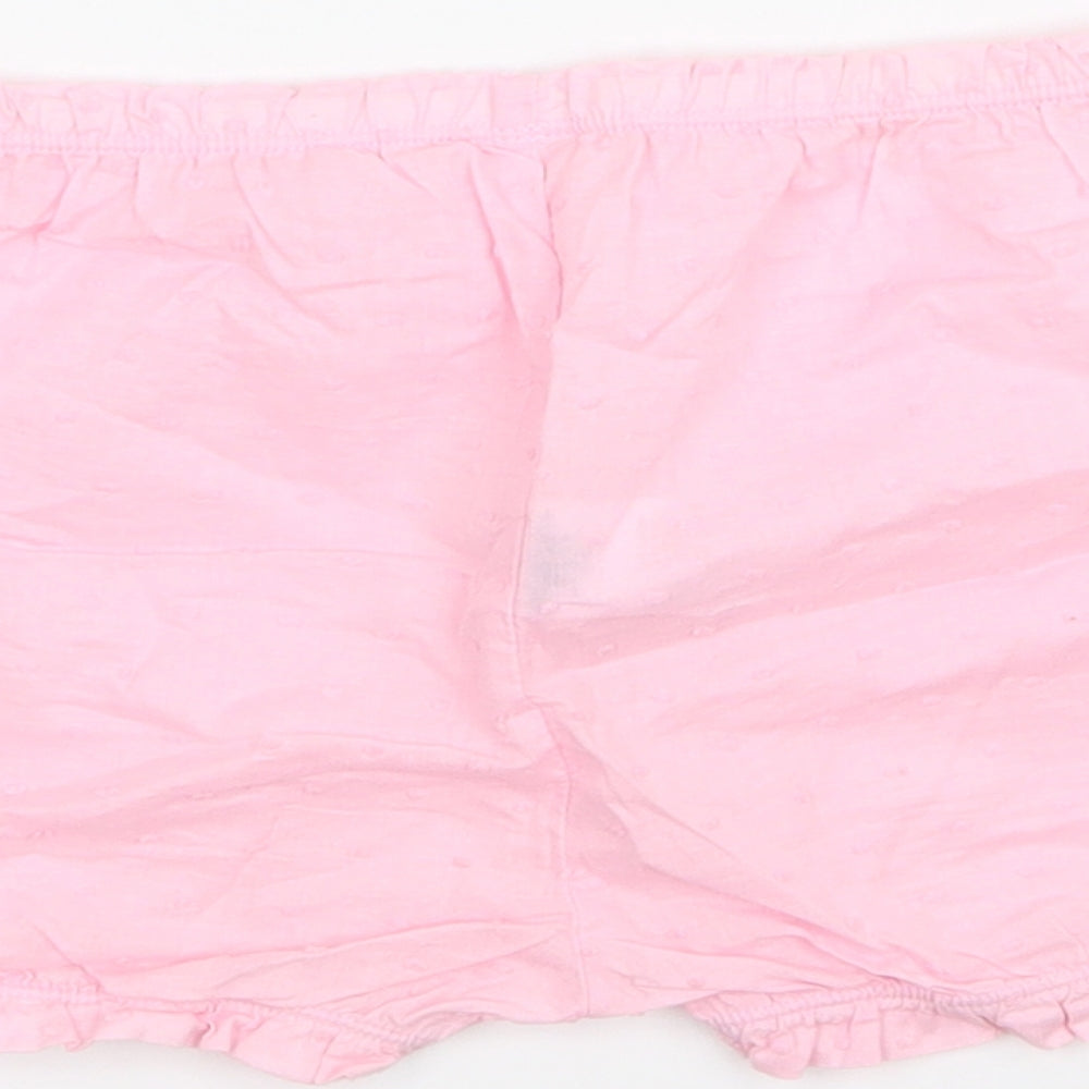 BHS Girls Pink   Cropped Trousers Size 9-12 Months