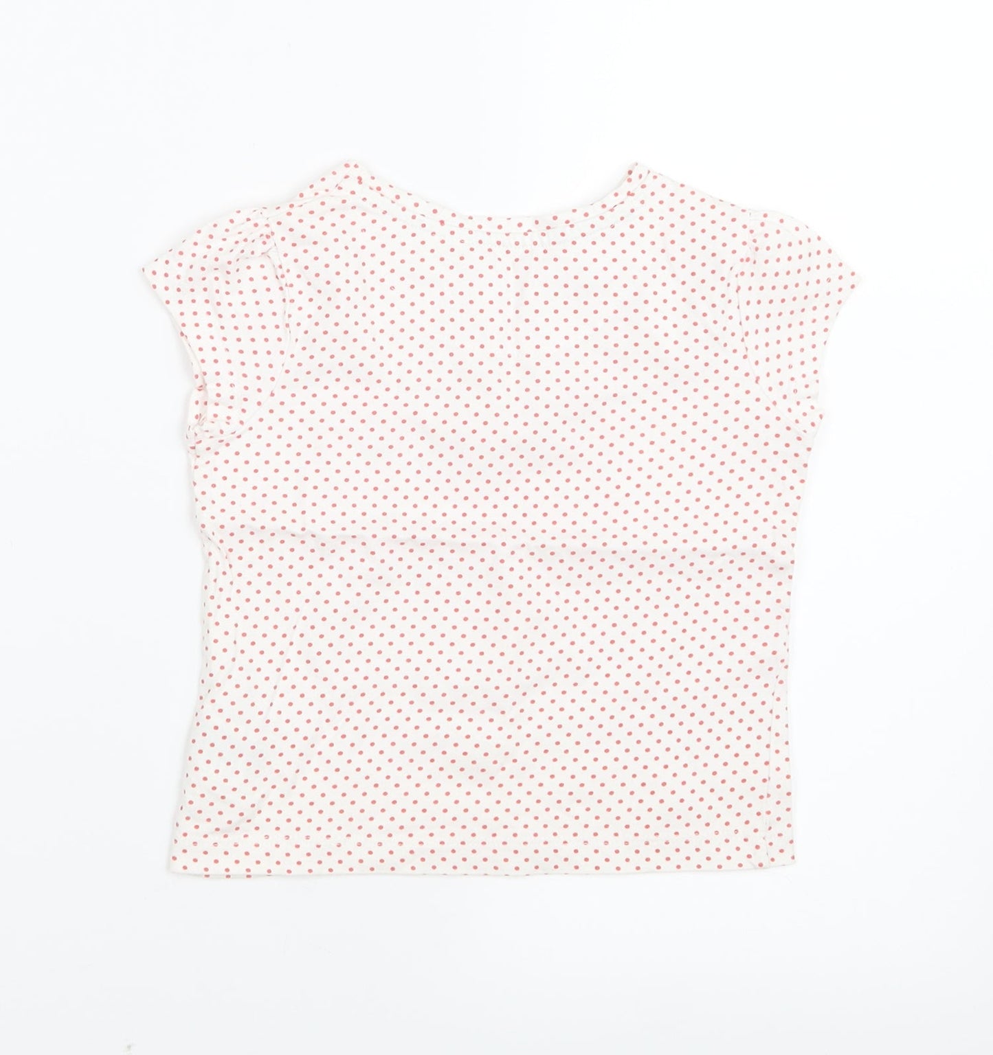 Mothercare Girls Red Polka Dot  Basic T-Shirt Size 2-3 Years