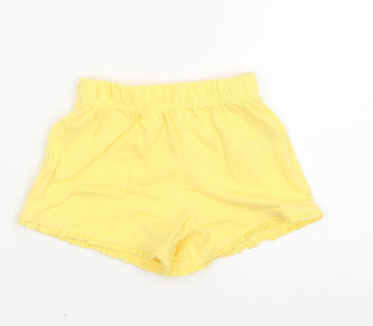 Mothercare Girls Yellow   Cropped Trousers Size 12-18 Months