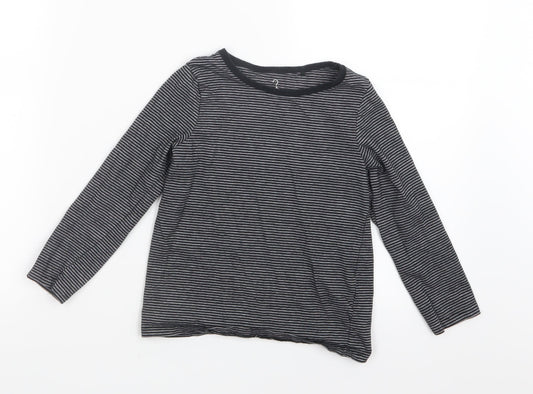 NEXT Boys Black Striped  Basic T-Shirt Size 5 Years