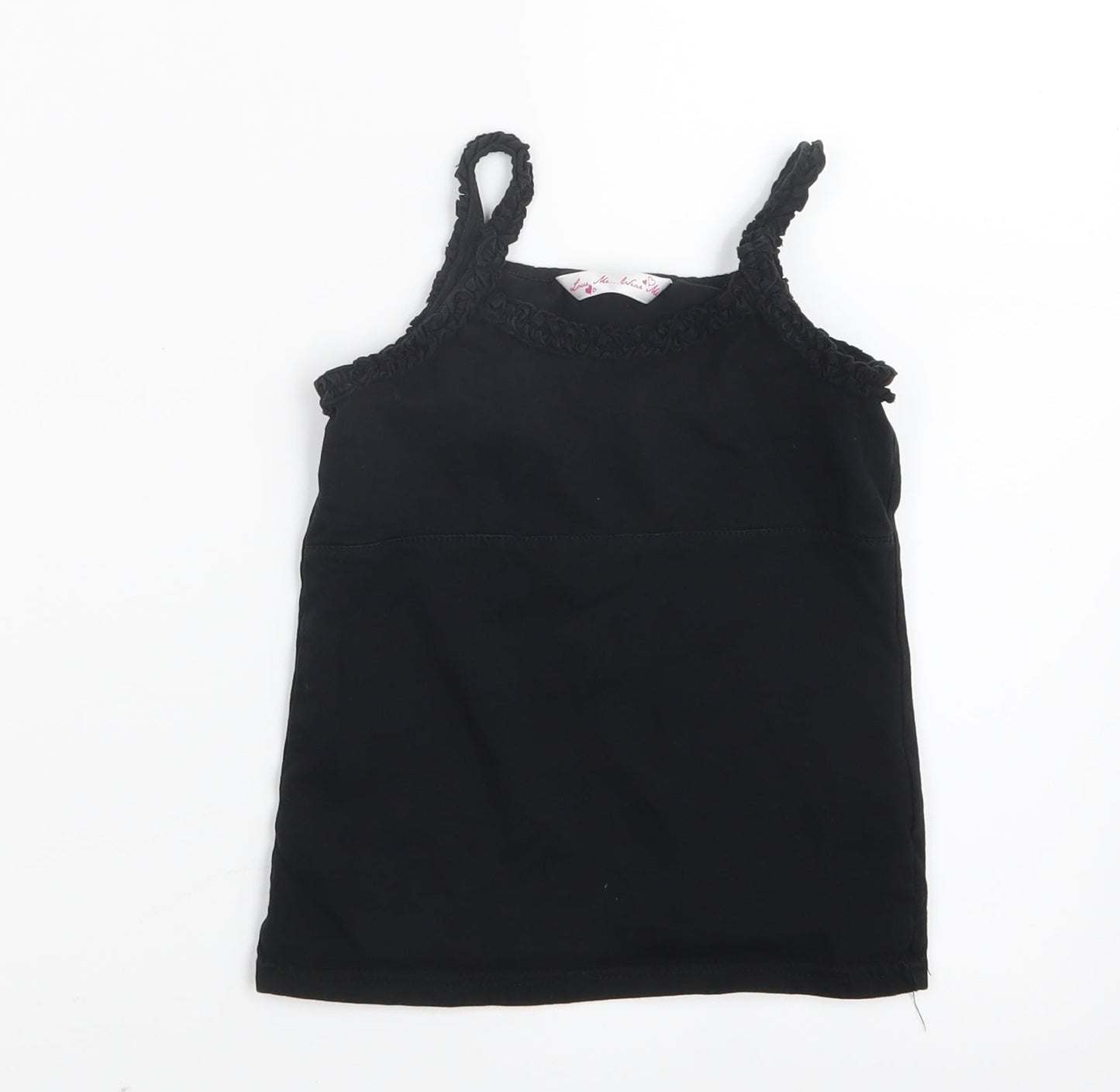 Matalan Girls Black   Basic T-Shirt Size 4-5 Years