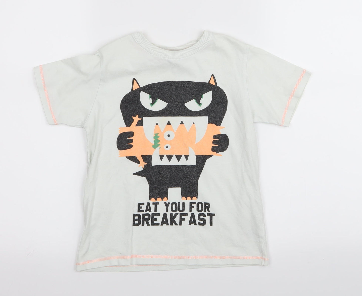 NEXT Girls White   Basic T-Shirt Size 6 Years