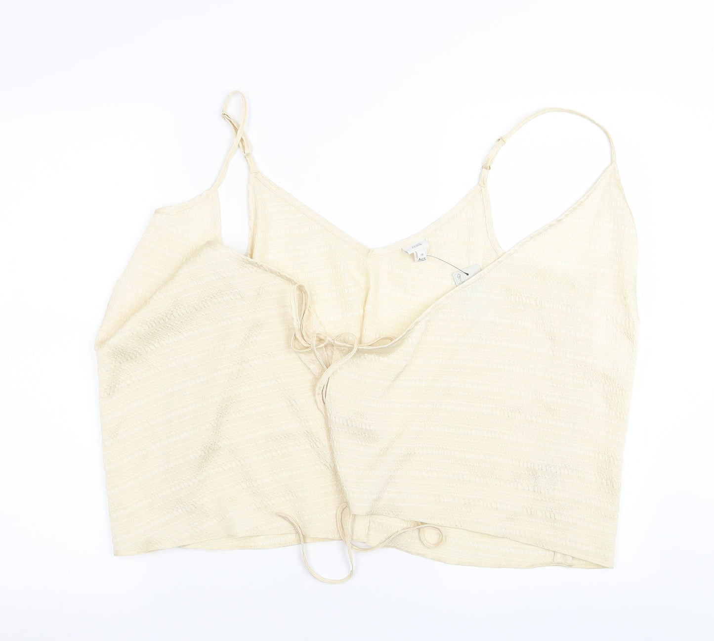 River Island Womens Ivory   Basic Tank Size 16