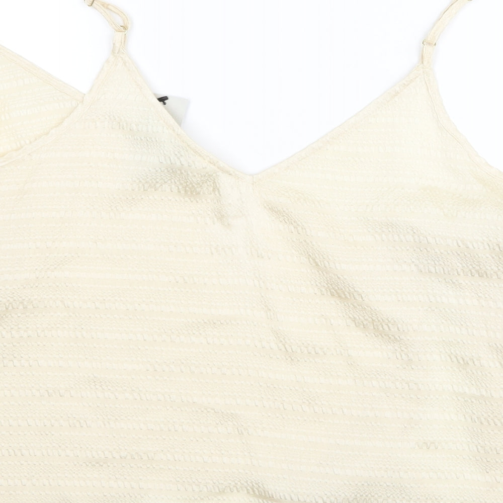 River Island Womens Ivory   Basic Tank Size 16