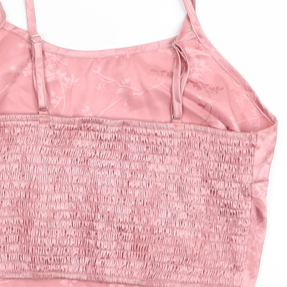SheIn Womens Pink Floral  Camisole Tank Size M