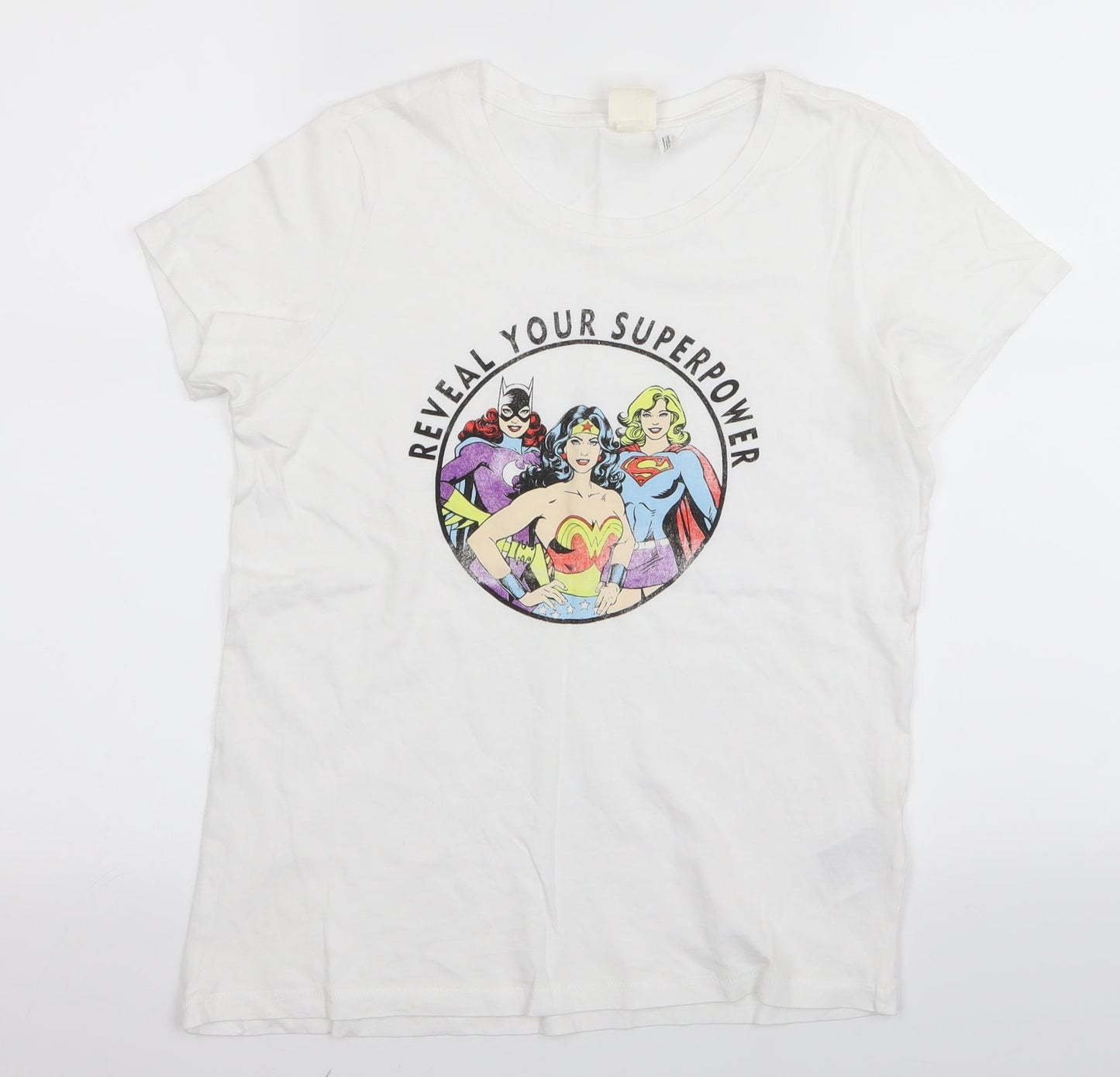 H&M Womens White   Basic T-Shirt Size 4