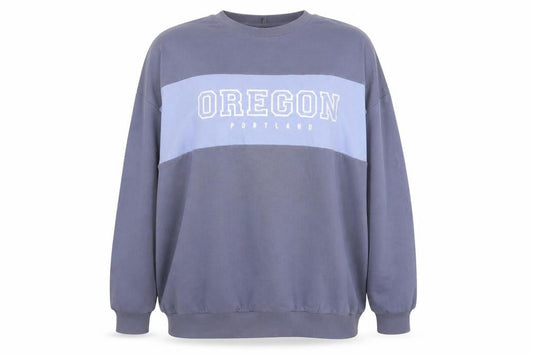 Front view of ASOS women’s blue jumper, size UK 18