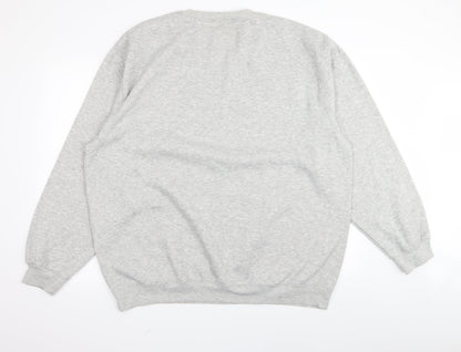 Back view of ZANTOS men’s grey jumper, size 2XL