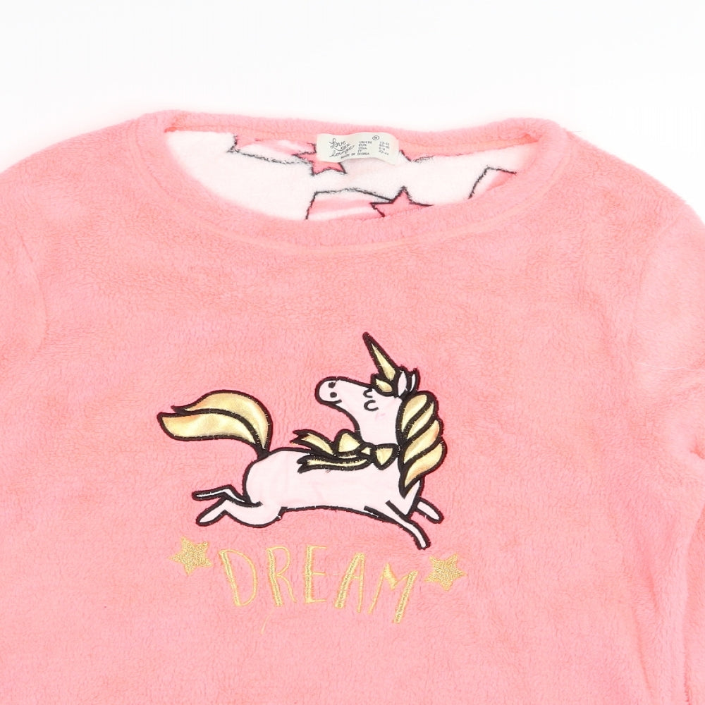 Primark Womens Pink Solid  Babydoll Pyjama Set Size 12