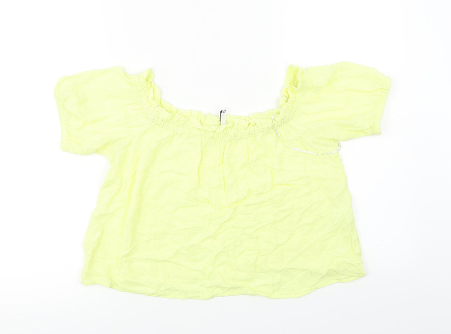 Bershka  Womens Yellow   Basic Blouse Size M