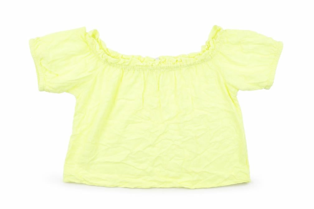 Bershka  Womens Yellow   Basic Blouse Size M