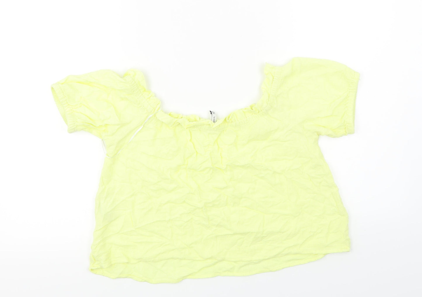 Bershka  Womens Yellow   Basic Blouse Size M
