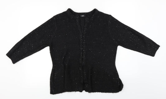 F&F  Womens Black   Full Zip Jumper Size 18
