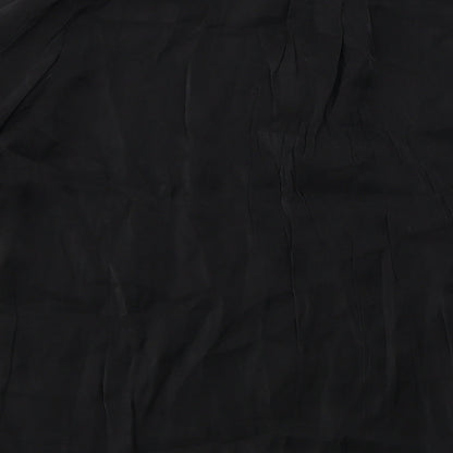 Brand and care label for By Swan women’s black basic blouse, size L