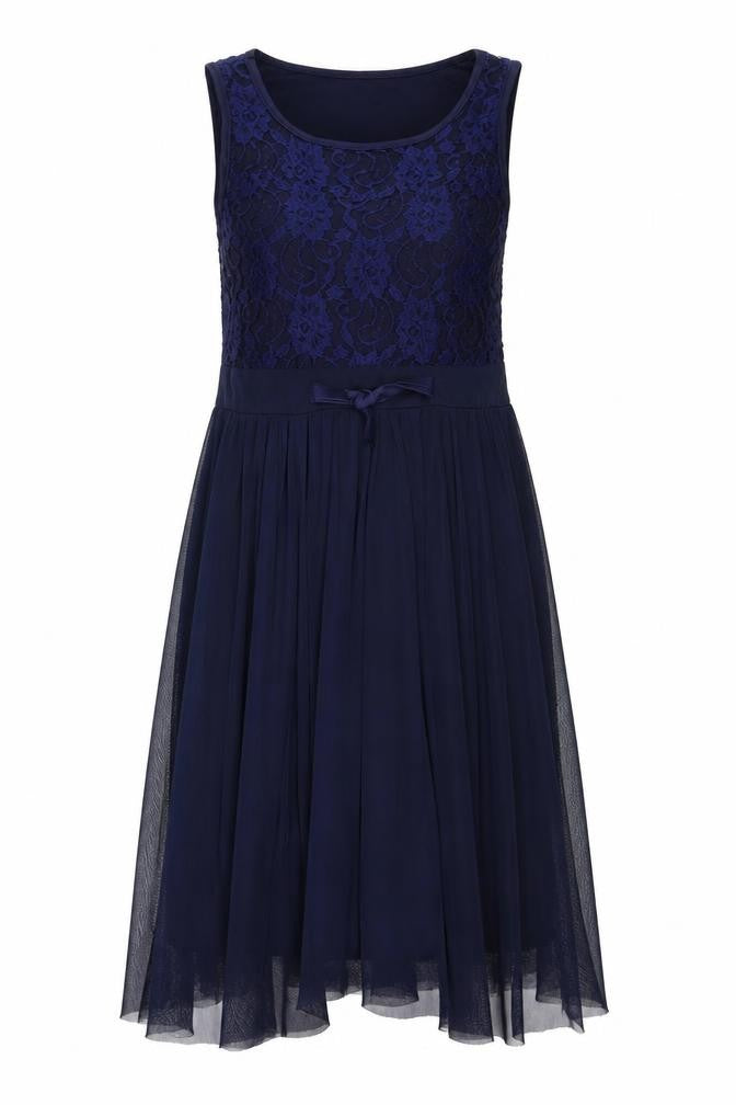 bead li dress Womens Blue Floral  A-Line  Size L