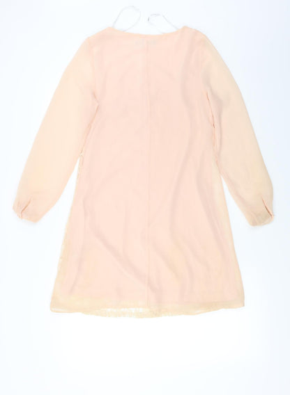 Back view of Atmosphere women’s pink floral basic blouse, size UK 8